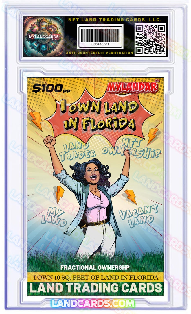 Mylandar - Warrior Comic Card Lady Cheering - Land Trading Card -DWW